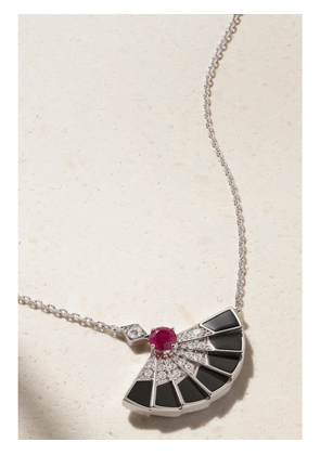 Garrard - Fanfare Symphony 18-karat White Gold Multi-stone Necklace - One size