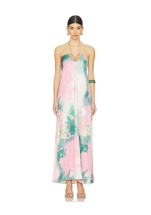 BOAMAR Mar Long Dress in Blush,Green. Size L. Also in M, S, XL, XS.