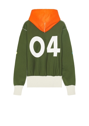 Advisory Board Crystals Birthstone Hooded Sweatshirt in Green. Size M. Also in S, XL/1X.