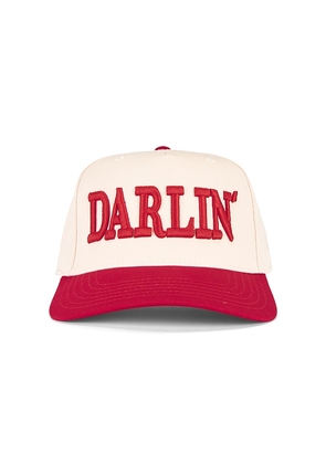 Darlin Patch Puff Embroider Cap in Cream.