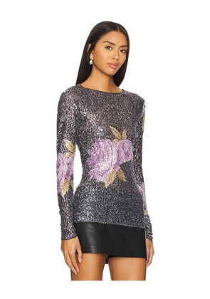 Free People x Intimately FP Printed Gold Rush Long Sleeve in Black. Size M. Also in S, XS.
