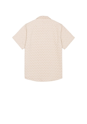 OAS Grey Zig Shirt in Taupe. Size L. Also in M, S.