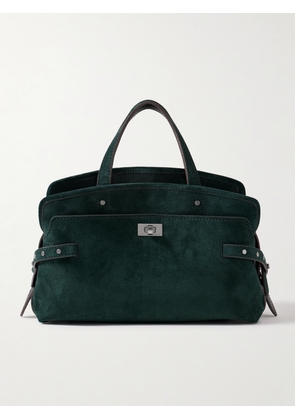 Anya Hindmarch - Small Wilson Leather-trimmed Suede Tote - Green - One size