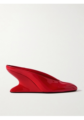 Alaïa - Patent-leather Wedge Mules - Red - IT36,IT37,IT38,IT39,IT40,IT41,IT42