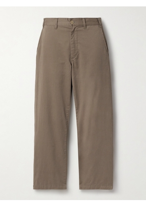 The Row - Zalenka Cropped Cotton And Cashmere-blend Twill Straight-leg Pants - Brown - US0,US2,US4,US6,US8,US10,US12
