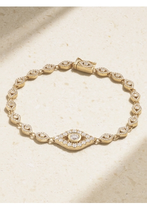 Sydney Evan - Large Evil Eye 14-karat Gold Diamond Bracelet - One size