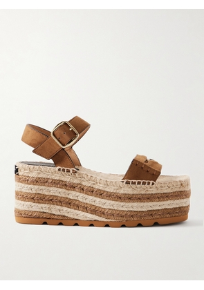 Stella McCartney - Gaia Suede Platform Sandals - Brown - IT36,IT37,IT38,IT39,IT40,IT41