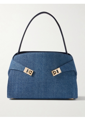 Ferragamo - Hug Small Denim Tote - Blue - One size
