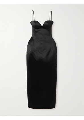 Magda Butrym - Satin Midi Dress - Black - FR 34,FR 36,FR 38,FR 40