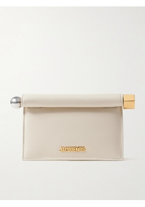 Jacquemus - Pochette Small Embellished Leather Clutch - Ivory - One size