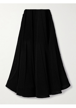 Proenza Schouler - Tavia Distressed Knitted Midi Skirt - Black - x small,small,medium,large,x large