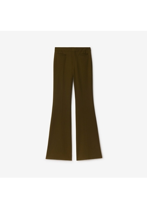 Burberry Nylon Wool Blend Tailored Trousers