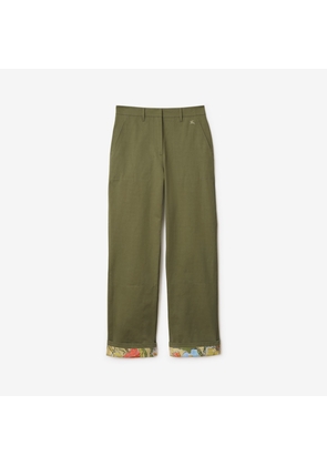Burberry Highgrove Turn-up Cotton Trousers