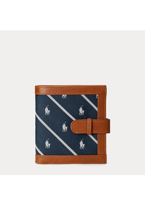 Leather-Trim Jacquard Wallet