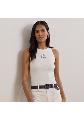 Logo-Embroidered Stretch Cotton Tank Top