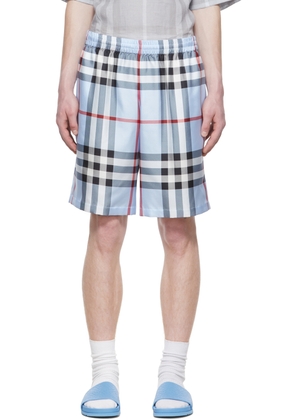 Burberry Blue Silk Shorts