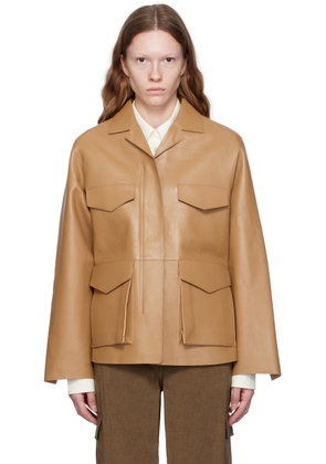 TOTEME Brown Army Leather Jacket