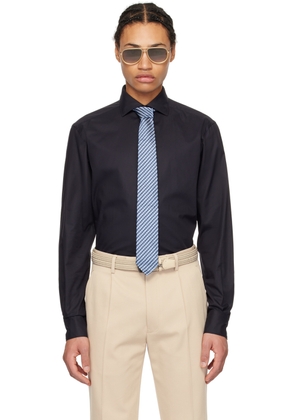 ZEGNA Navy Button Shirt