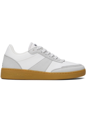 A. P.C. White & Gray Plain Sneakers