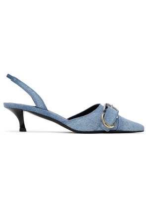 Givenchy Blue Voyou Slingback Heels
