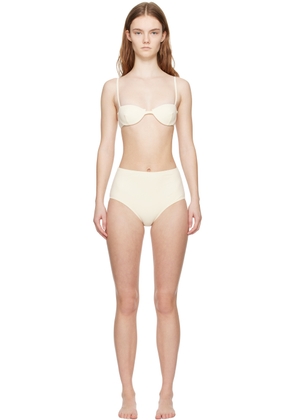 TOTEME Off White Sweetheart Neck Bikini
