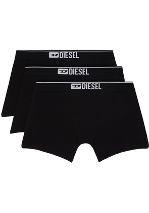Diesel Three-Pack Black Umbx-Sebastian Boxer Briefs