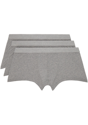Sunspel Three-Pack Gray Boxers