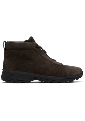 ZEGNA Brown Triple Stitch Sneakers