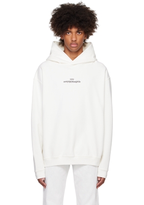 Maison Margiela White Embroidered Hoodie