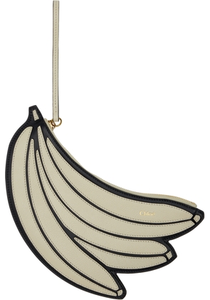 Chloé Black & Off-White Banana Flat Pouch