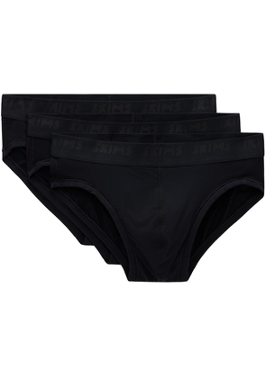 SKIMS Three-Pack Black SKIMS Stretch Briefs