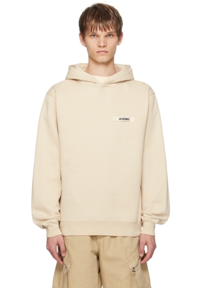 JACQUEMUS Beige Les Classiques 'Le hoodie Gros Grain' Hoodie