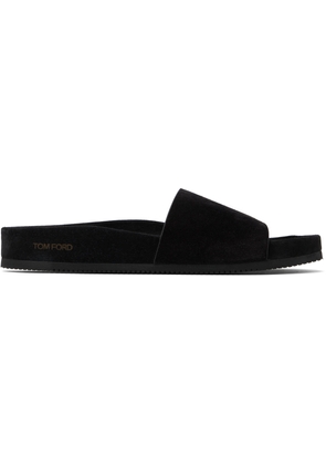 TOM FORD Black Suede Wicklow Sandals
