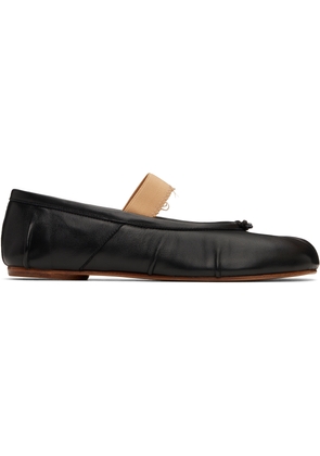Maison Margiela Black Tabi Elastic Band Ballerina Flats
