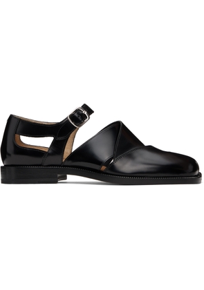Maison Margiela Black Tabi Leather Loafers