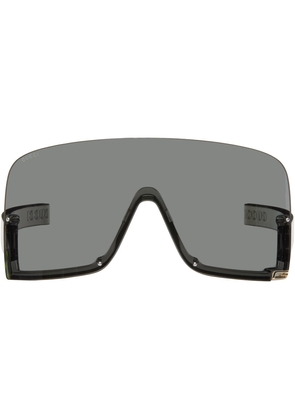 Gucci Gray Shield Sunglasses