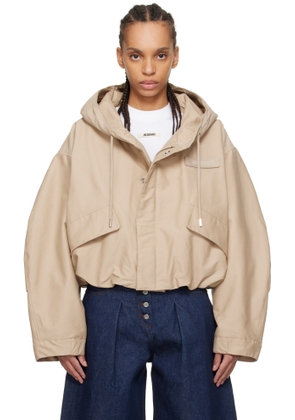 JACQUEMUS Beige 'The Caraco cropped parka' Jacket