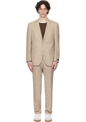 BOSS Beige BECKHAM Edition Virgin Wool & Silk Suit