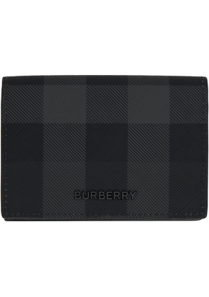 Burberry Black Check Folding Card Holder
