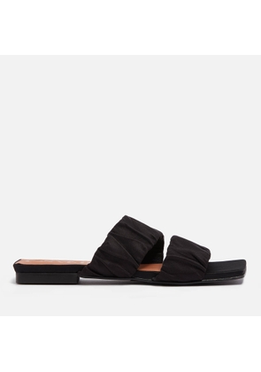 Ganni Women’s Smocked Satin Sandals - UK 5