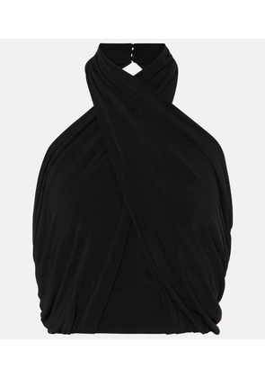 Saint Laurent Halterneck jersey top