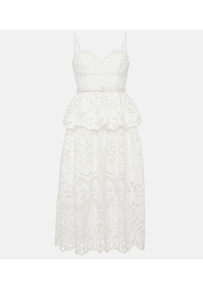 Self-Portrait Cotton lace midi dress