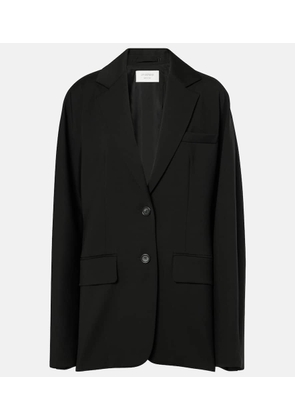 Sportmax Ecru oversized virgin wool blazer