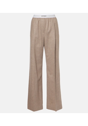 Loewe Wool and cashmere wide-leg pants