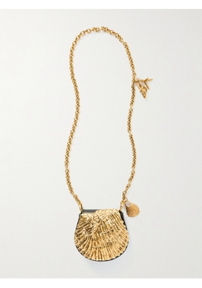 Chloé - Sea Treasures Embellished Leather Shoulder Bag - Gold - One size