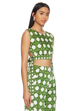 MISA Los Angeles Olena Top in Green. Size S. Also in L, M, XL, XS, XXS.