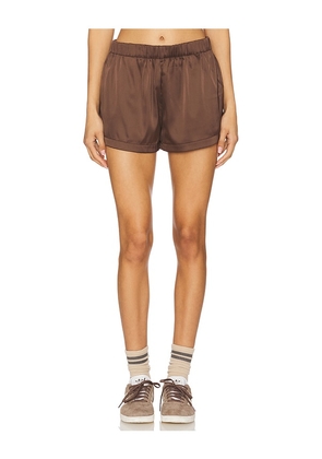 LIONESS Sunrise Shorts in Chocolate. Size L. Also in M, XL, XS, XXL, XXS.