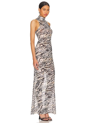 superdown Angelika Sheer Dress in Beige. Size M. Also in XS.