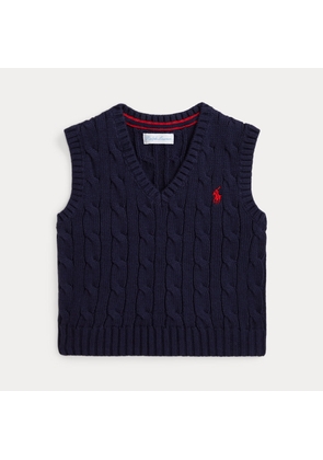 Cable-Knit Cotton Sleeveless Jumper