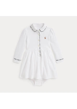 Plaid-Trim Knit Oxford Dress & Bloomer